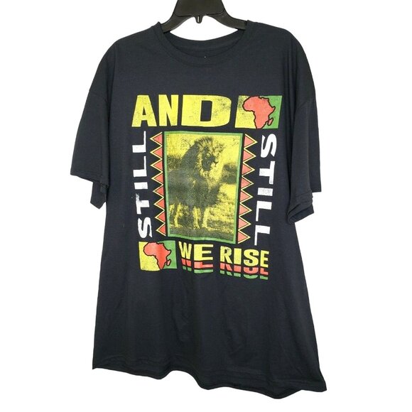 Well Worn Los Angeles: And Still We Rise Lion and Africa Logo 2XL T-Shirt, 100% - Picture 1 of 6